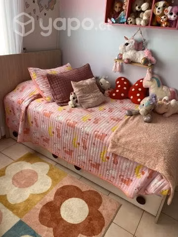 Cama 1,5 plaza + colchón