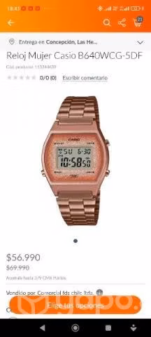 Reloj CASIO B640WC-5ADF (estilo vintage)