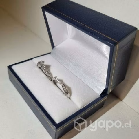 Conjunto De Anillos de Oro blanco con Diamantes - Imagen 4