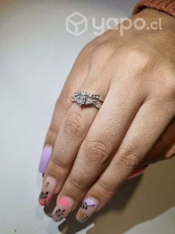 Conjunto De Anillos de Oro blanco con Diamantes - Imagen 6