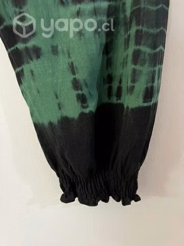 Pantalón Hindu Con Bolsillo Talla 2xl/3xl Verde
