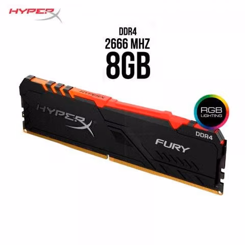 Memoria RAM Gamer RGB. Para PC. 8 Gb / DDR4 / 2666