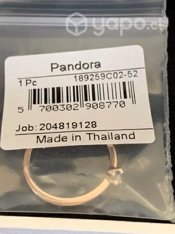 Anillo Pandora oro rosa 14k