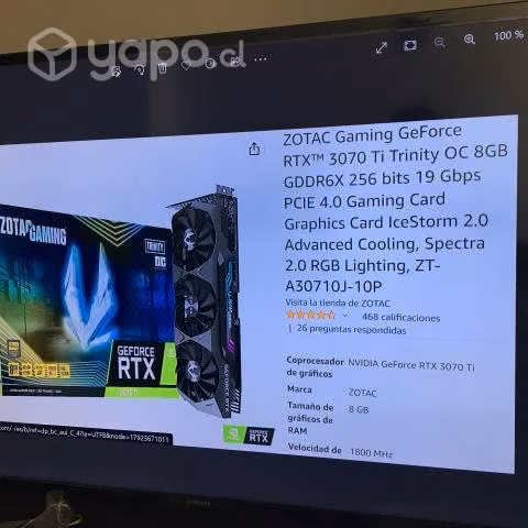 Oferta ZOTAC GeForce RTX™ 3070 Ti Trinity