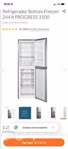 Refrigerador marca Fensa, menos de 2 años de uso