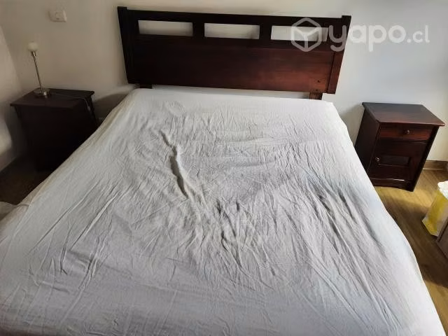 Cama 2 plazas con respaldar y veladores - Imagen 4