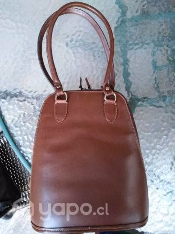Cartera cuero cafe