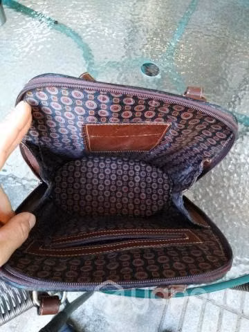 Cartera cuero cafe