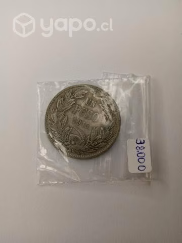 Moneda de un peso chileno 1915