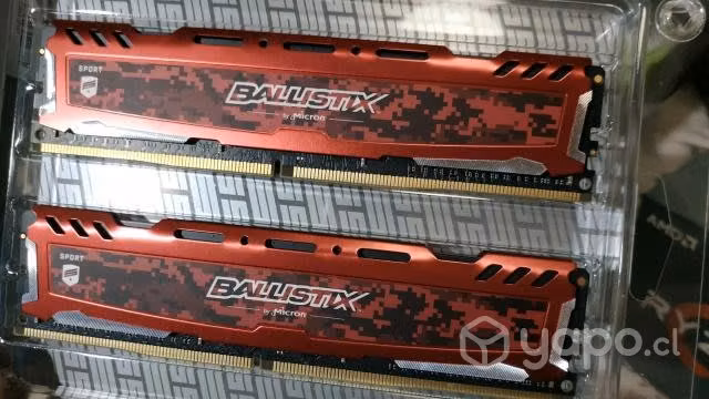 Ram Crucial 16gb ddr4 2400mhz y otros componentes