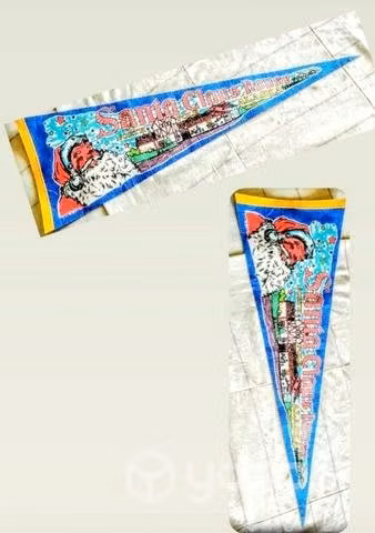 Banderín Navideño Alaska,Hecho En EEUU Auténtico