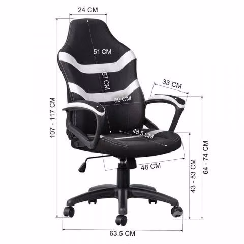 Silla gamer infinite escritorio blanco