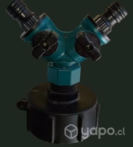 Conector de IBC con forma "Y" + llave jardín