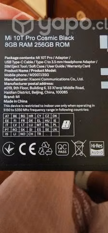 XIAOMI 10T pro, 256gb y 8 Ram