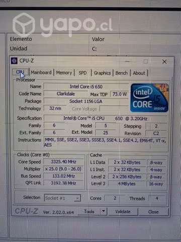 PC Inter cote i5 - 500Gb - 8 ram