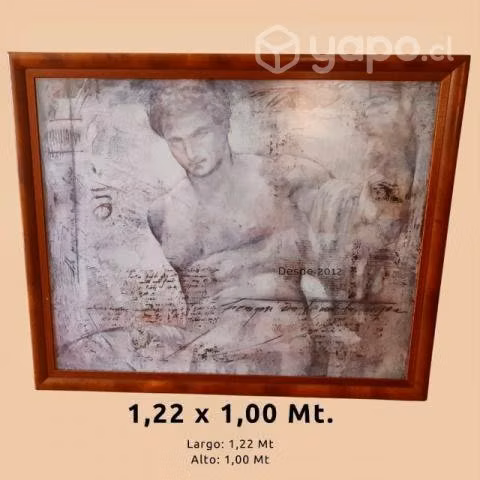 Cuadros y figura tallada madera a man decorativas