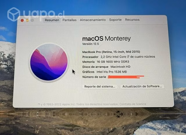 MacBook Pro (Retina, 15-inch, Mid 2015) excelente