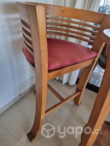 Elegante juego de terraza Madera