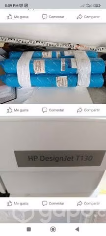 Plotter HP DESIGNJET T130 + papel + tintas
