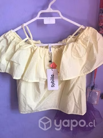 Hermosa blusa amarillo pastel Sybilla talla XS