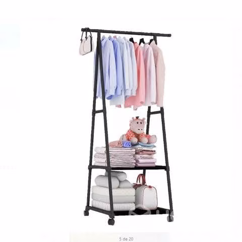 Perchero Organizador Colgador de Ropa con Ruedas