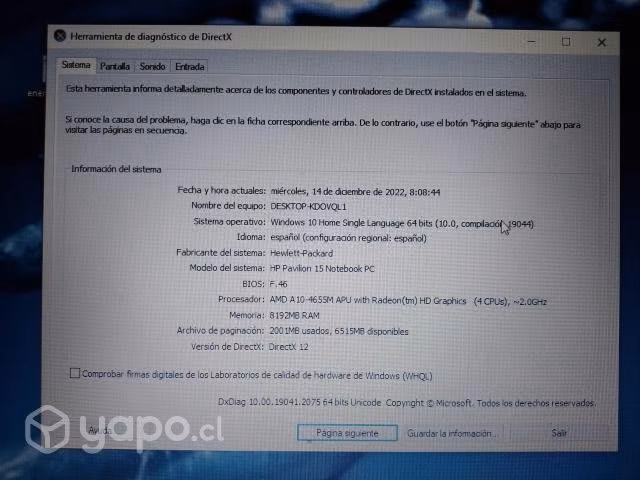 Notebook hp