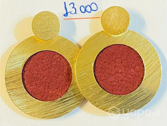 Aros de Peltre con Baño de Oro