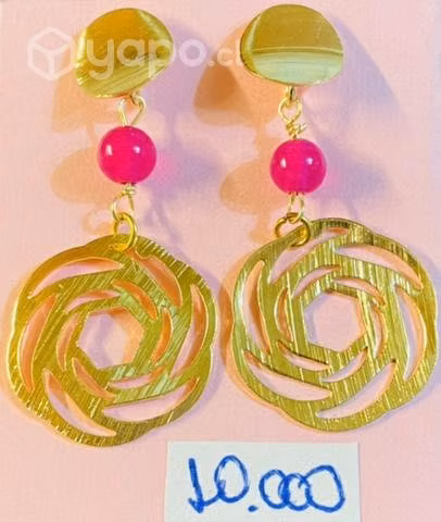 Aros de Peltre con Baño de Oro