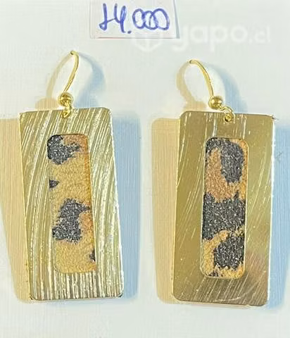 Aros de Peltre con Baño de Oro