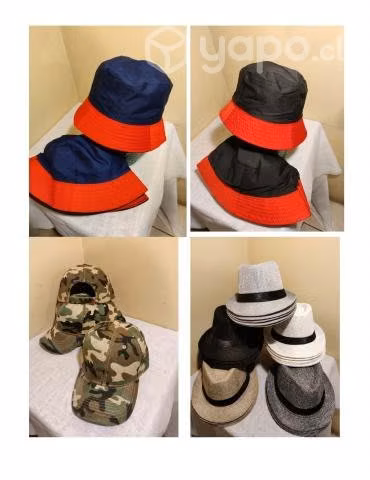 Varios tipos de gorros nuevos