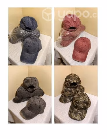Varios tipos de gorros nuevos