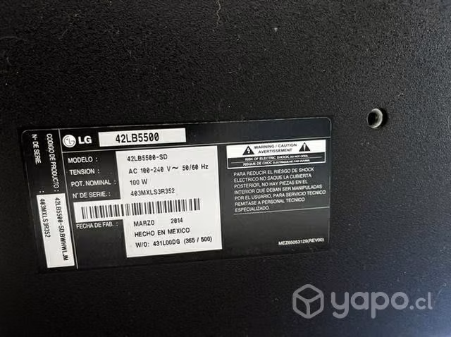 Televisor LG 42 pulgadas No Smart