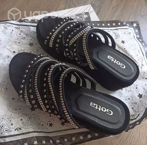 Sandalias, Chalas, Gotta, Negras, Abiertas 23cm
