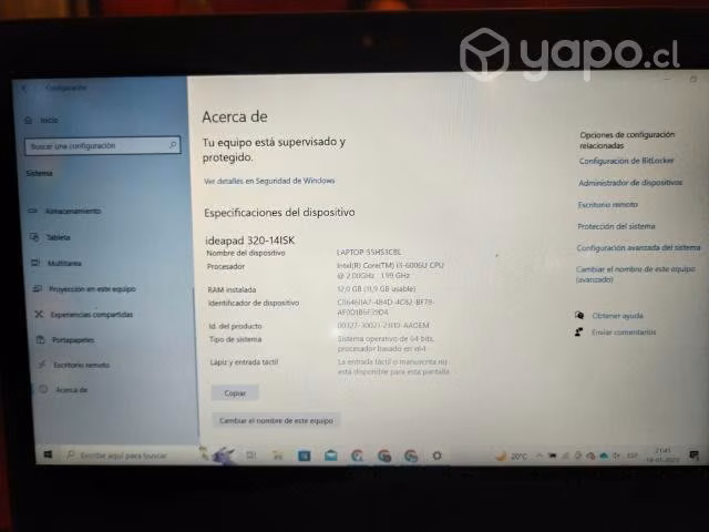 Notebook Lenovo Ideapad 320 - Imagen 4