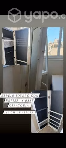 Espejo joyero con repisa
