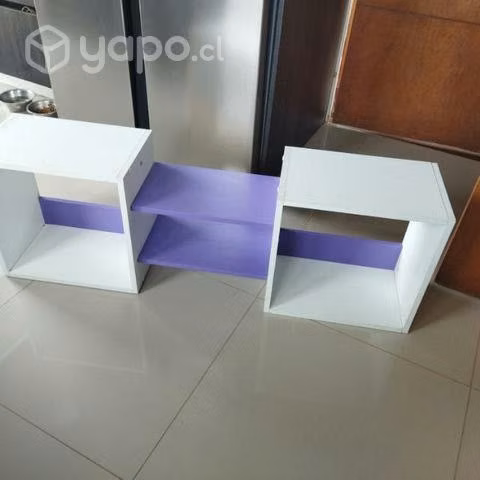 Repisa blanco lila mueble repisa librero