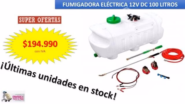 Fumigadora Eléctrica 12V DC 100 Litros