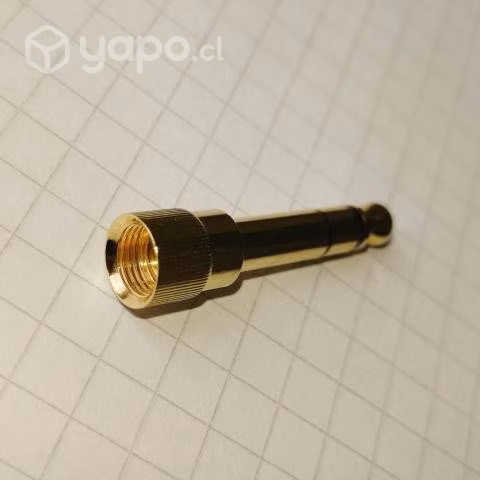Adaptador plug metálico de 1/4", con hilo interno - Imagen 2