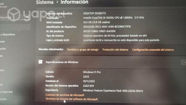 Notebook Elitebook 840 g7 i5/16gb/512ssd gama alta - Imagen 4