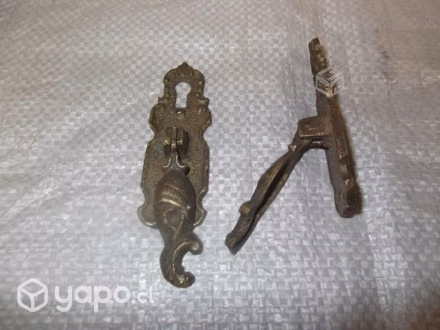 Par Tiradores Bronce Con Boca Llave P/muebles - Imagen 2
