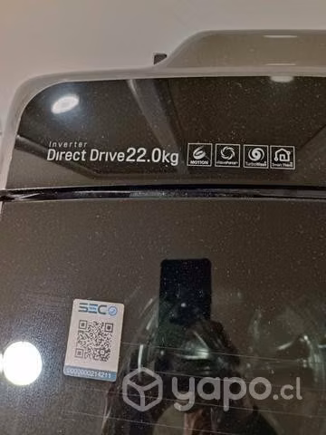 Lavadora LG 22KG con tecnología Inverter