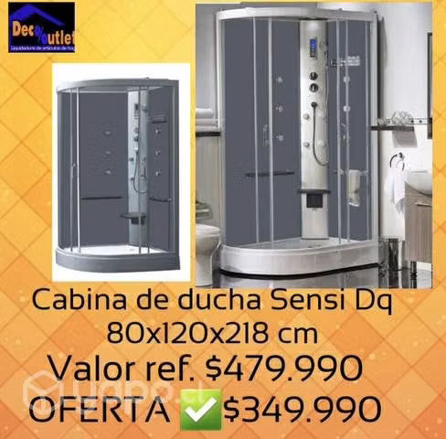 Cabina de ducha Sensi Dq 80x120x218 cm Nueva