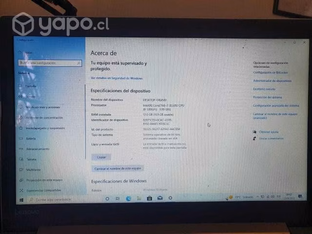 Notebook lenovo ideapad 320 i7 12GB SSD