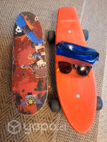 2 Skates+bate+guante+paletas