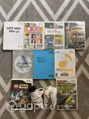 Juegos Wii con accesorios