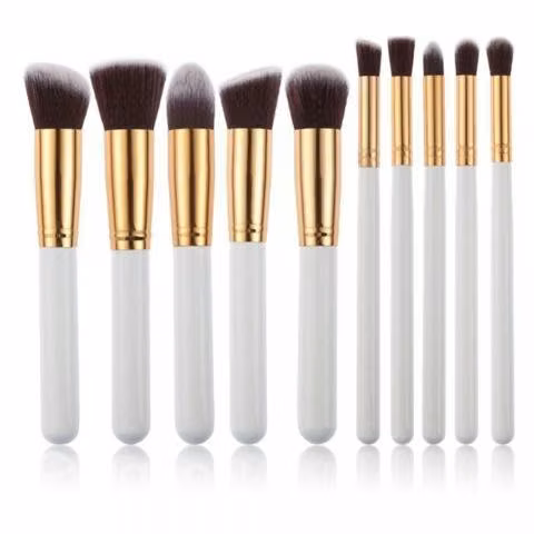 Set de brochas maquillaje profesionales calidad 10