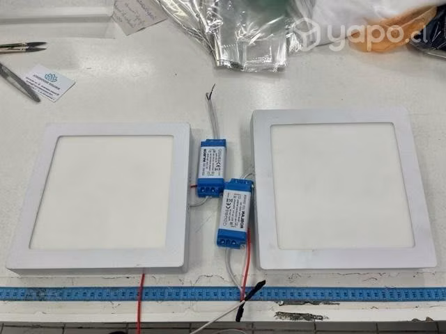 8 Focos Panel Led Plafon Sobrepuesto Cuadrado
