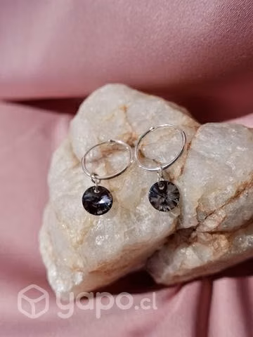 Aros argolla con cristal Swarovski