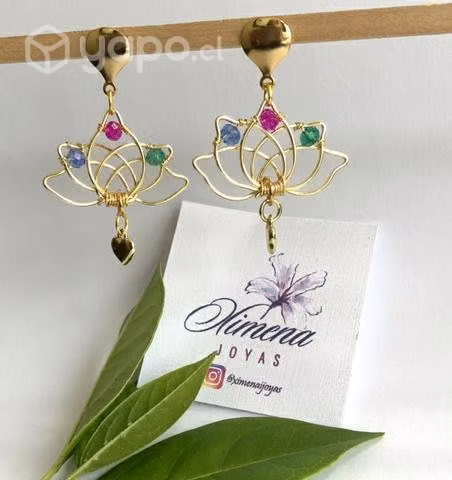 Aros chapados en oro y plata