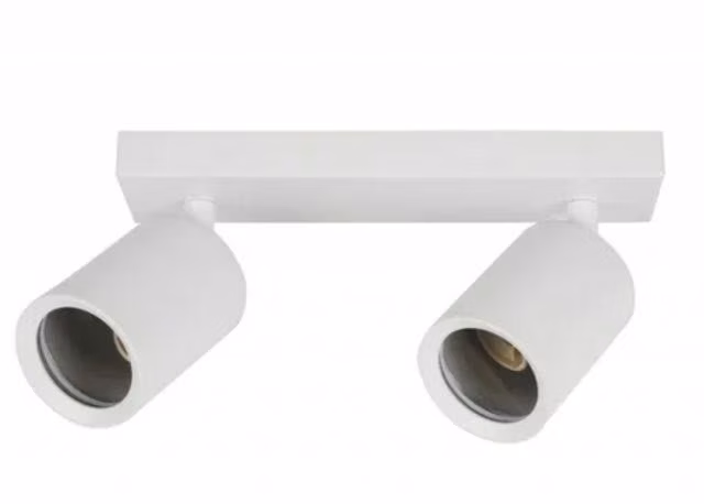 Foco Aplique 2 X Gu10 Blanco Para Techo O Muro